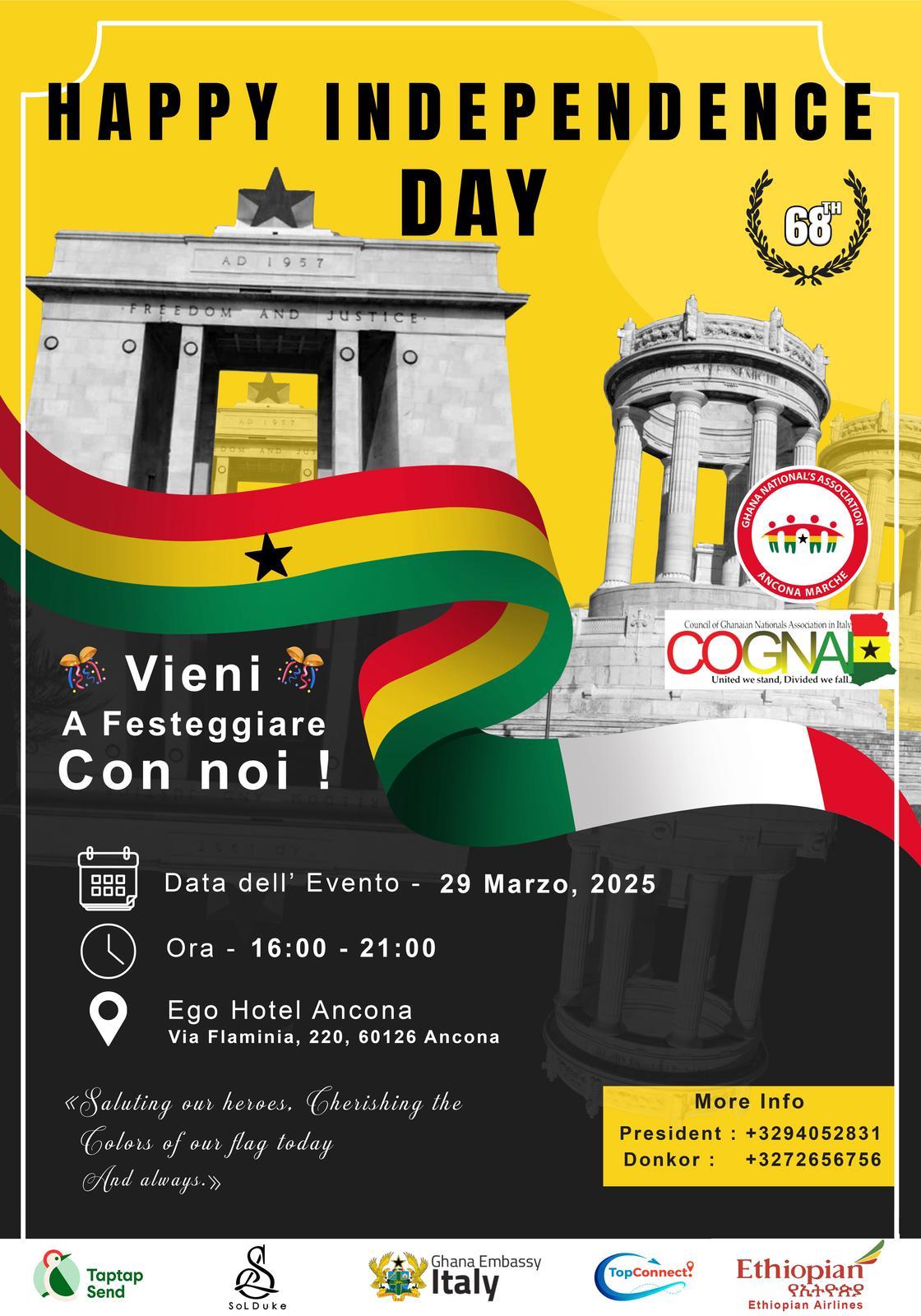 GHANA@68 CELEBRATION AT ANCONA